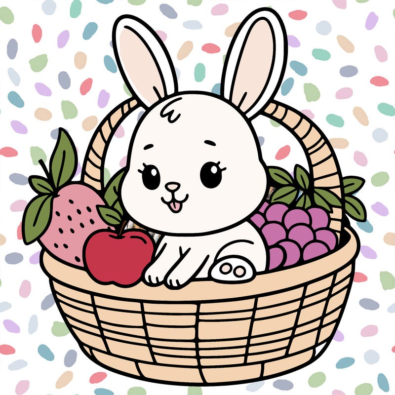 bunny in a fruit basket
