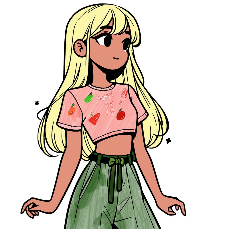 girl in a cute crop top