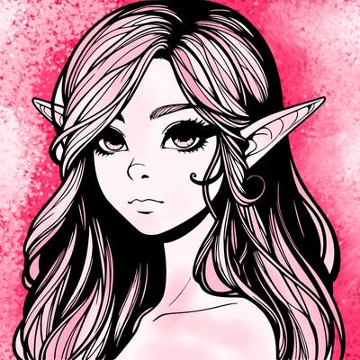 elf girl realistic dark fantasy