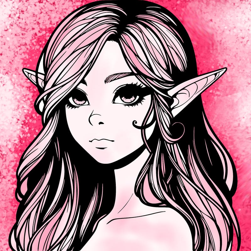 elf girl realistic dark fantasy