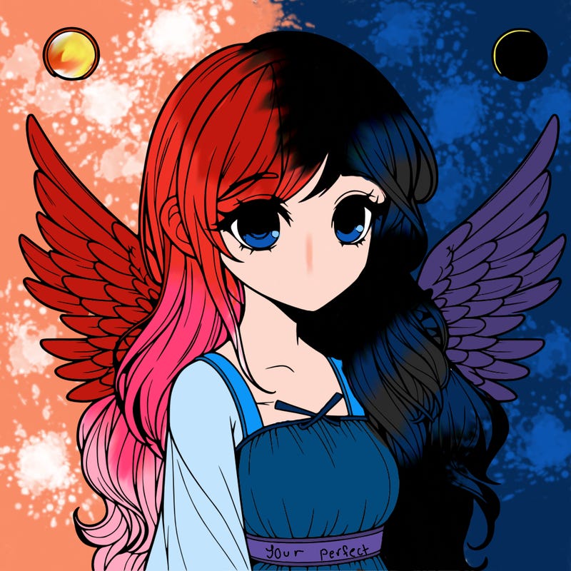 realistic girl with wings