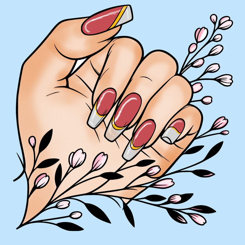 nails with french tip