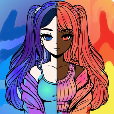 realistic girl split