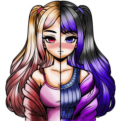 realistic girl split