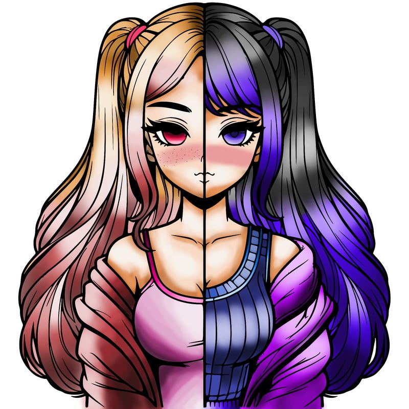 realistic girl split