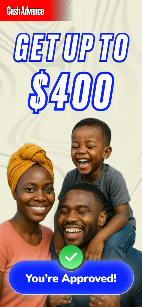 Cash Advance Now - By Ocoee. - A smiling family celebrating an approved four hundred dollar cash advance