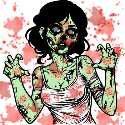 realistic zombie girl