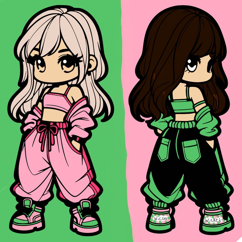 girl in crop top and baggy pants