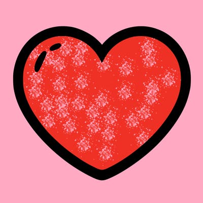 a blank heart