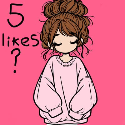 girl with baggy sweatshirt and messy bun