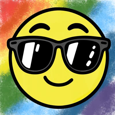 emoji with sunglasses