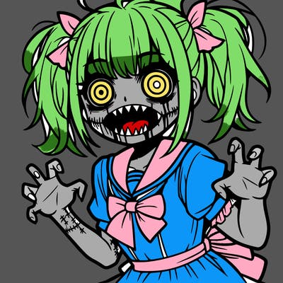 scary anime girl