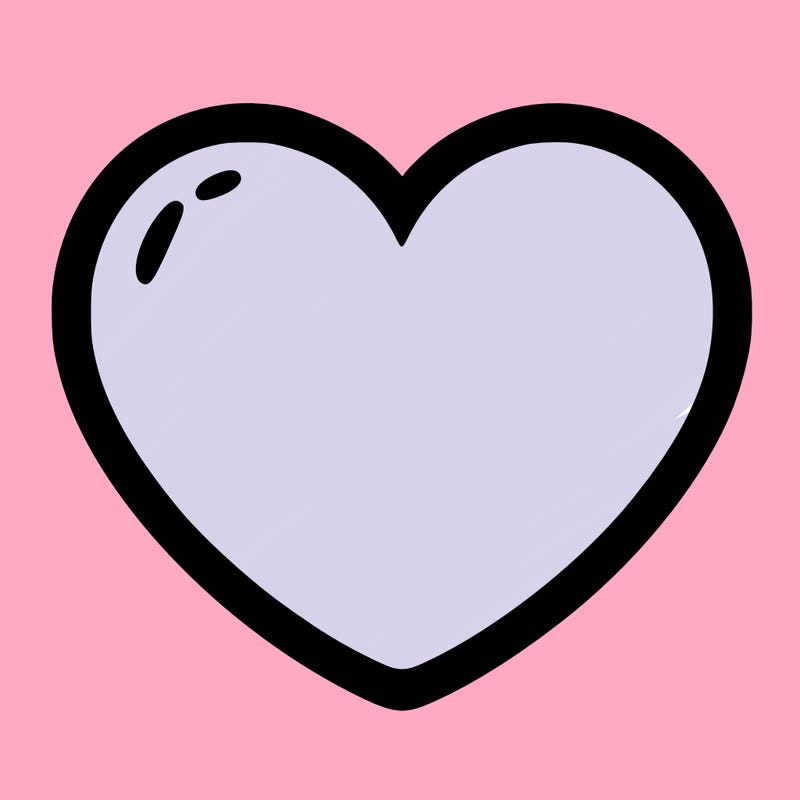 a blank heart