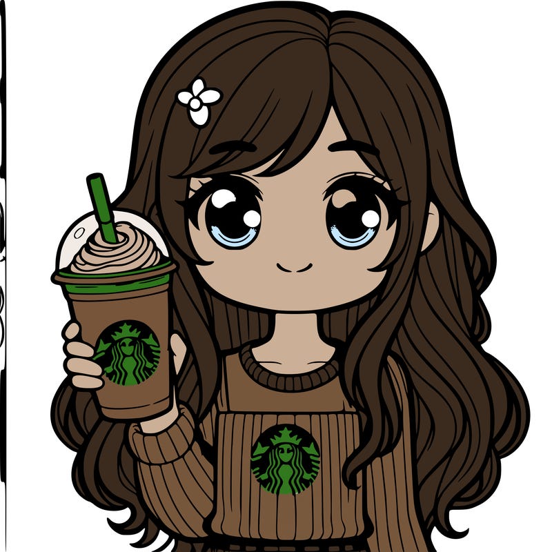 girl holding starbucks drink