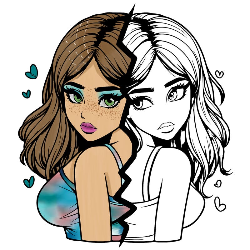 realistic girl split