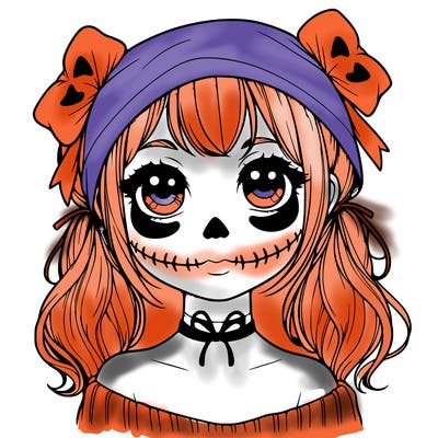 realistic girl halloween
