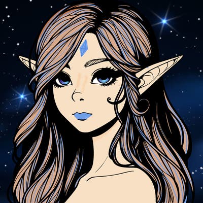 elf girl realistic dark fantasy