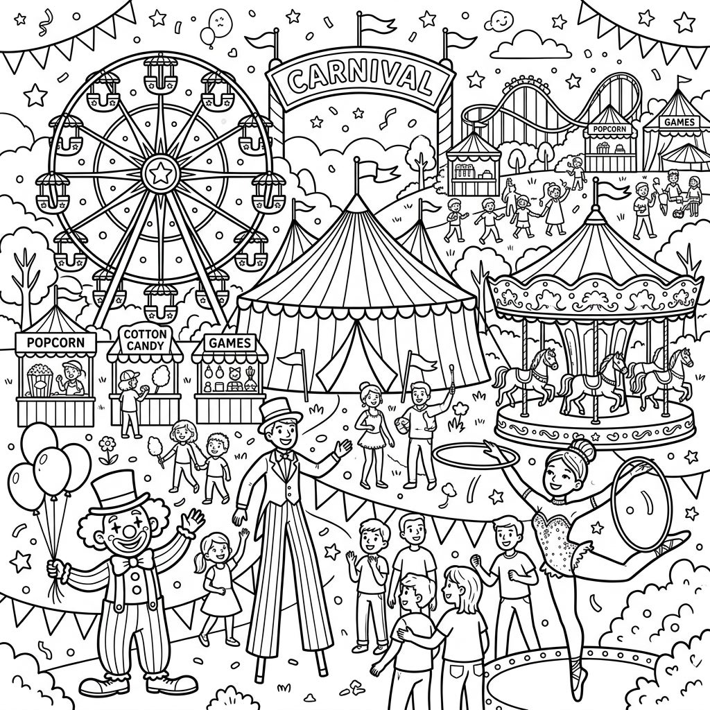 Festive Holidays & Events Coloring Page - Free Printable Fun — Color Pop