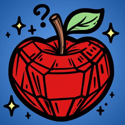 very shiny crystal apple