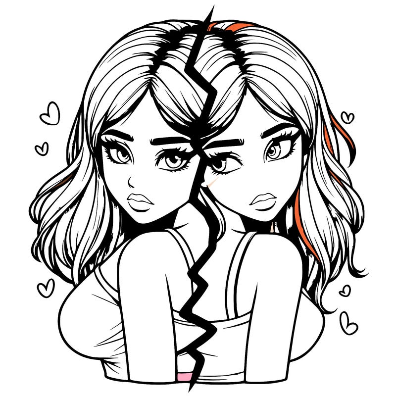 realistic girl split