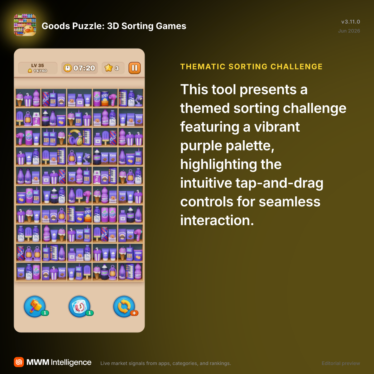 Goods Puzzle: 3D Sorting Games - Games App | MWM