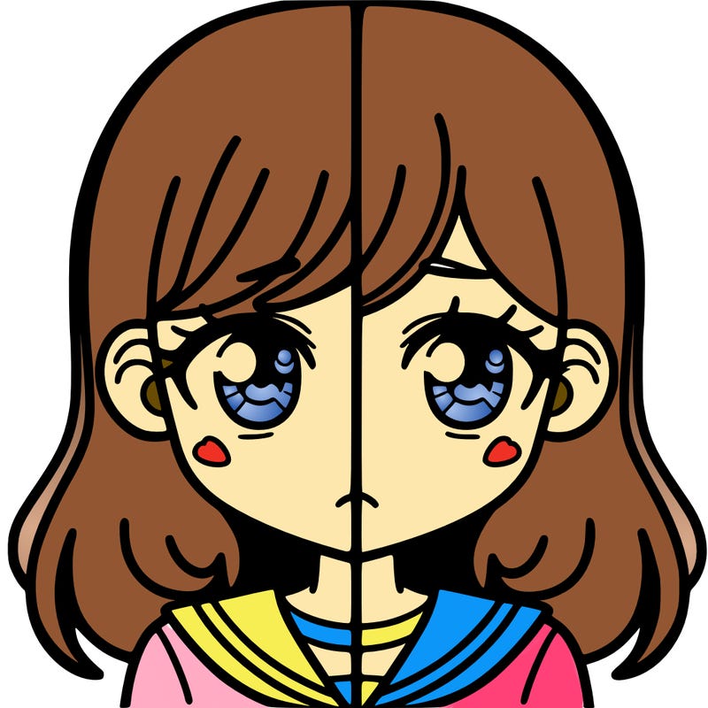 a split of a girl