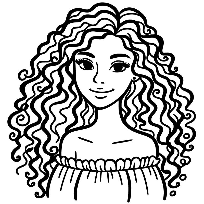 woman with curly hair