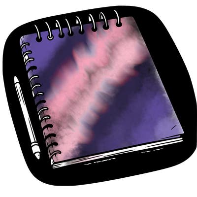 a blank sketch pad