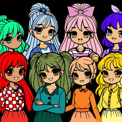 group of girls