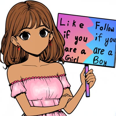 realistic pretty girl holding blank sign