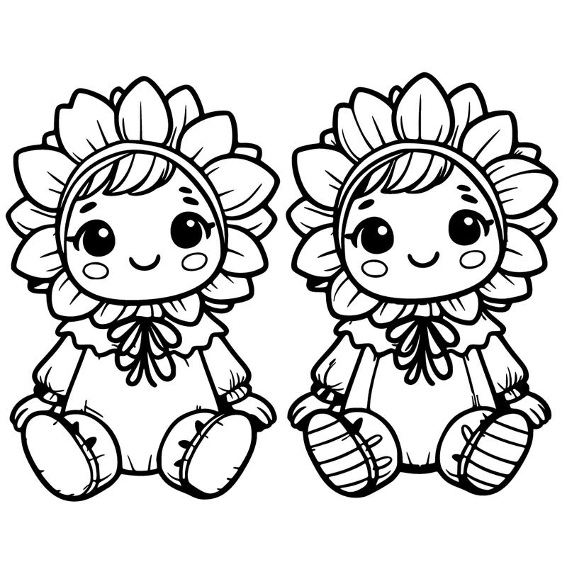 cute little baby in a sunflower costumes