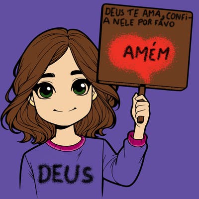 realistic girl holding up a sign