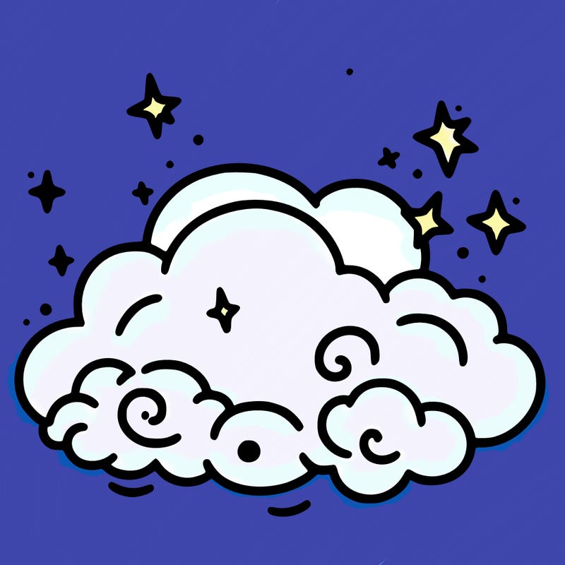 pink starry cloud sky