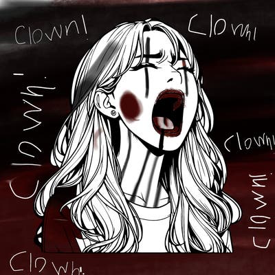screaming realistic, girl