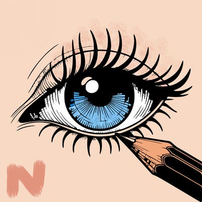 eye drawing pencil