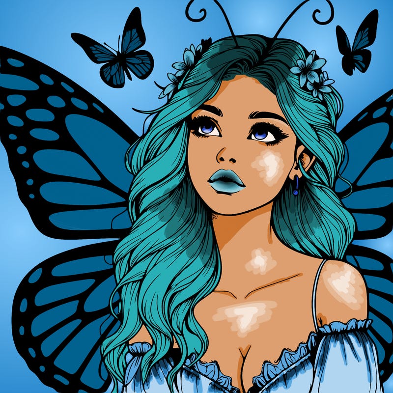 butterfly fairy realistic girl