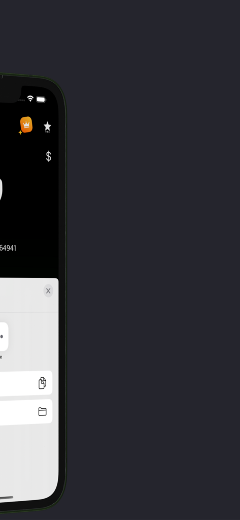 IBAN | Swift Wallet Account - Interfaccia dell'app mobile per IBAN e Swift Wallet Account che mostra le funzionalità per la gestione e la condivisione dei numeri di conto bancario internazionali