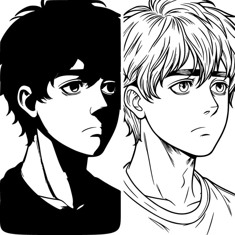 split realistic character