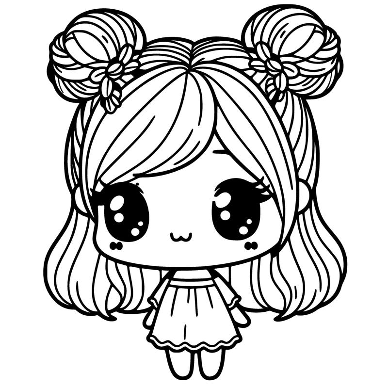 cute hair style on a cute doll that is detail