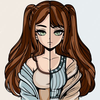 realistic girl split