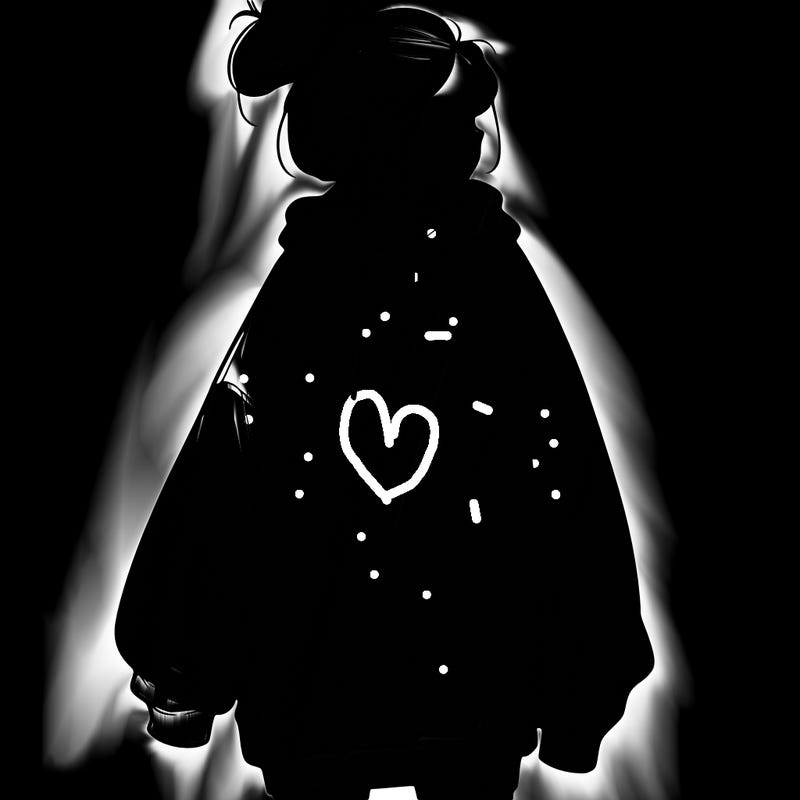 realistic girl with a oversized sweatshirt on and a bun