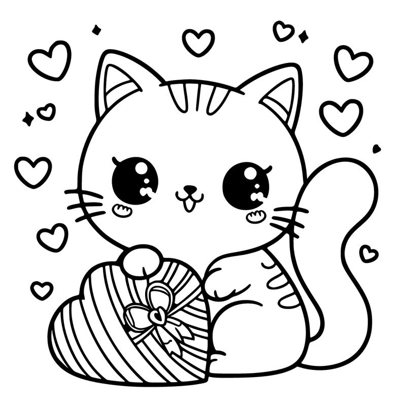 cute cat valentines themed