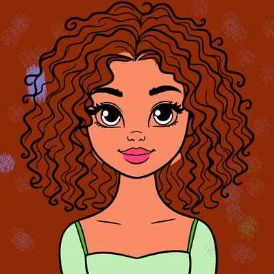 woman with curly hair