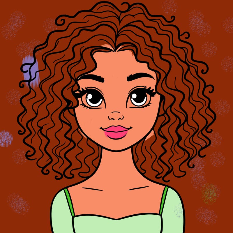 woman with curly hair