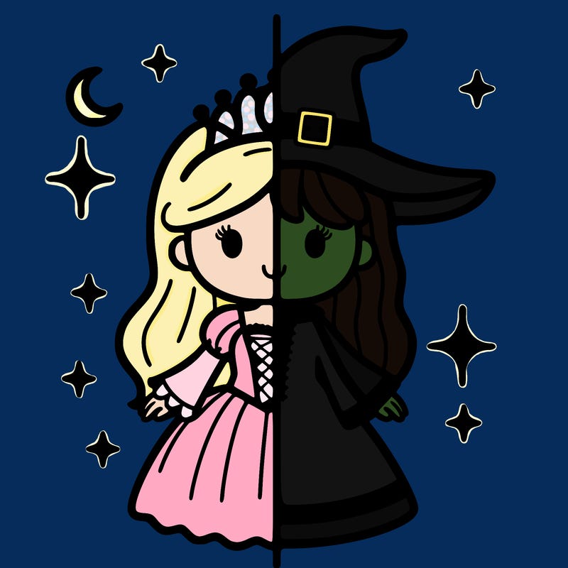 split princess and witch