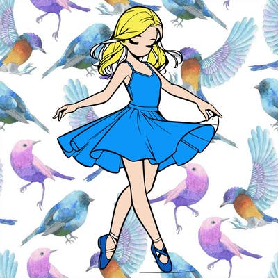 a realistic girl doing dance