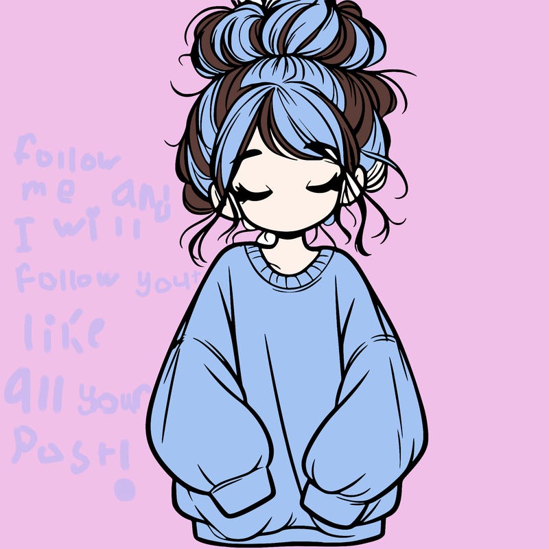 girl with baggy sweatshirt and messy bun