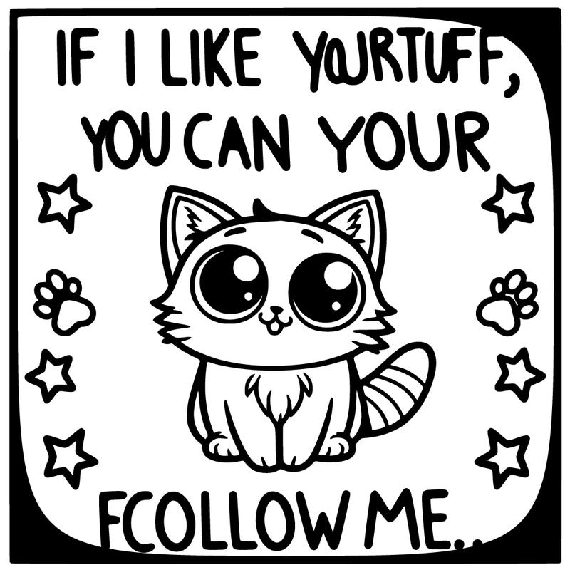 if i like your stuff you can follow me