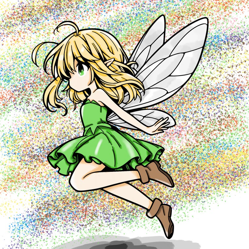 manga fairy flying