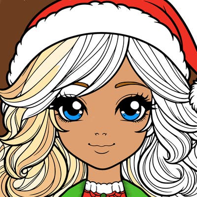 realistic christmas girl